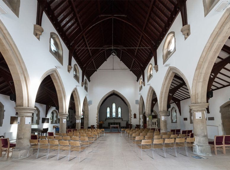 Farnham Church stone flooring