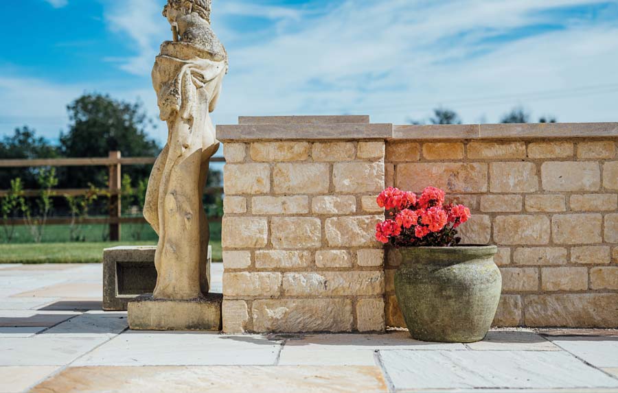 sutton lodge exterior limestone walling