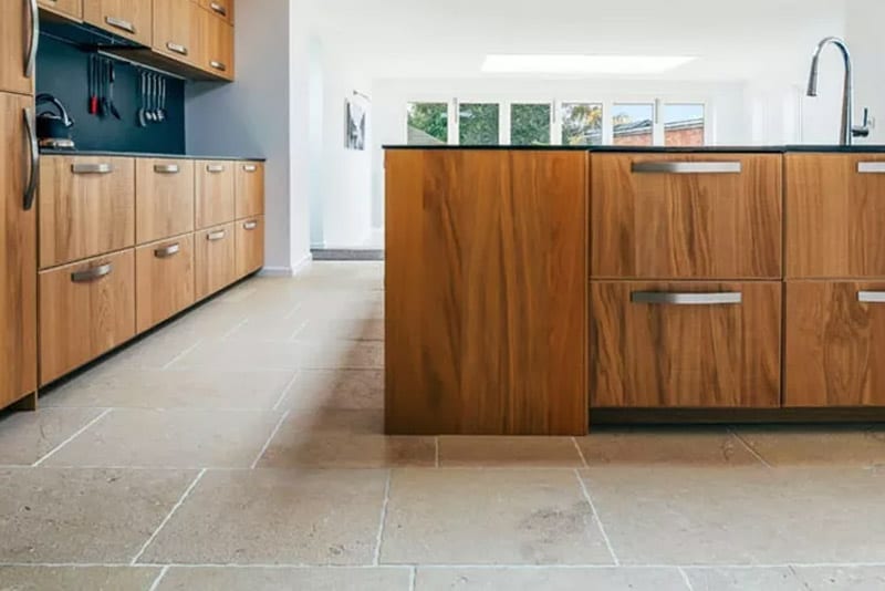 stone flooring modern kitchen