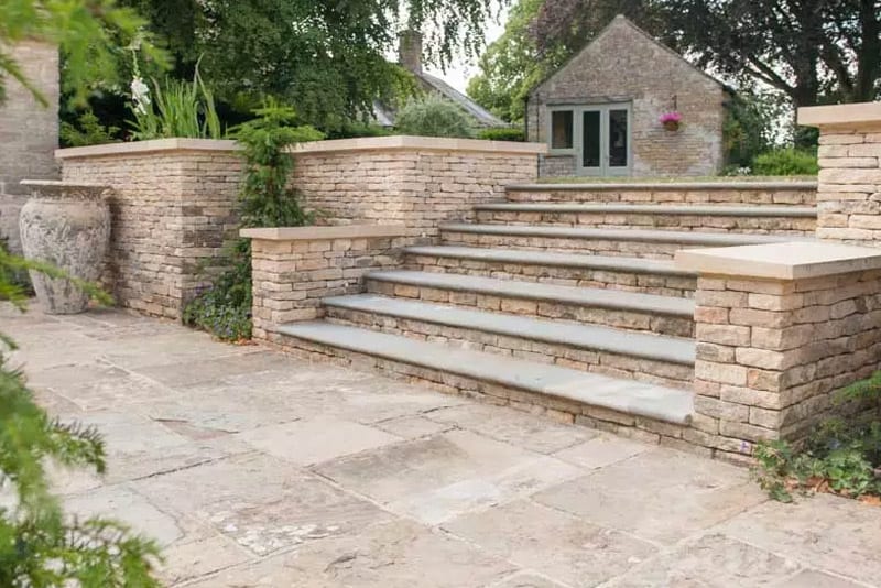 stone paving steps